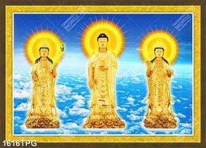 Tranh Tây Phương Tam Thánh đẹp file gốc