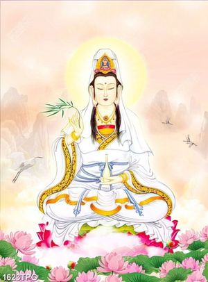 Tranh Quan Thế Âm Bồ Tát từ bi