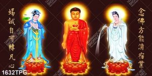 Tranh chất lượng cao về Tây Phương Tam Thánh