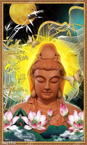 Tranh thư pháp kinh Phật và Quan Âm Bồ Tát