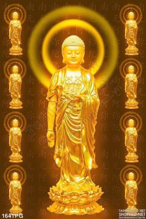 Tranh tượng Phật bằng vàng