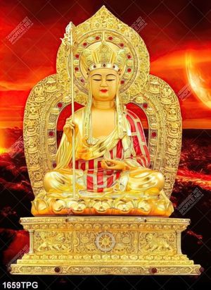 Tranh tượng Địa Tạng Vương Bồ Tát file gốc