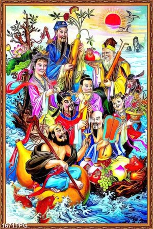 Tranh 8 vị thần trên trời
