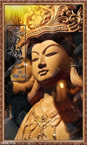 Tranh điêu khắc gỗ tượng Quan Âm Bồ Tát