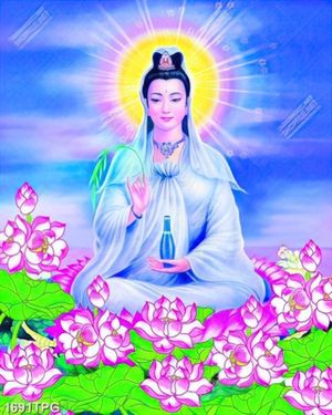 Tranh Phật Bà Quan Âm file psd đẹp