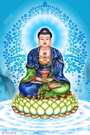 Tranh Phật Dược Sư in kính đẹp