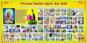 Tranh nhân quả 3 đời psd