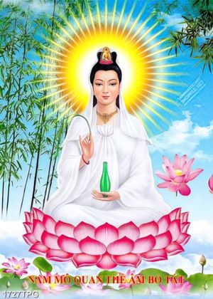 Tranh Quan Âm Bồ Tát file psd