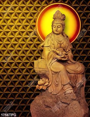 Tranh Phật Quan Âm điêu khắc đẹp