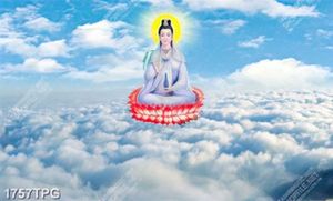 Tranh Quan Âm Bồ Tát trên trời