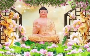 Tranh thờ Phật A Di Đà giả ngọc đẹp