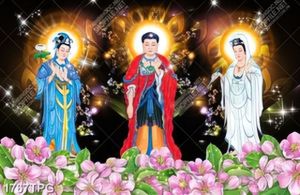 Tranh Tây Phương Tam Thánh file layer kích thước lớn