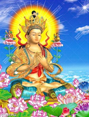 Tranh Phật và hoa Sen chất lượng