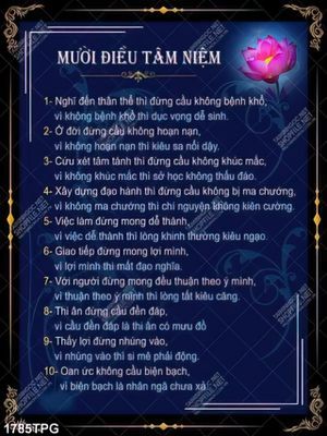 Tranh 10 điều niệm tâm file psd