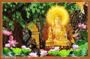 Tranh Địa Tạng Vương Bồ Tát và cây bồ đề