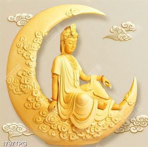 Tranh Phật Quan Âm điêu khắc đẹp