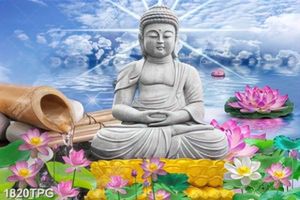 Tranh tượng Phật bằng đá chất lượng cao file psd