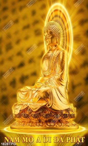 Tranh Phật A Di Đà mạ vàng đẹp