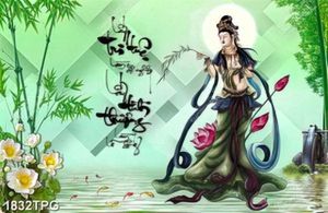Tranh Quan Âm và nền 3D đẹp
