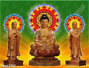 Tranh 2 Bồ Tát và Phật chất lượng và kích cỡ lớn