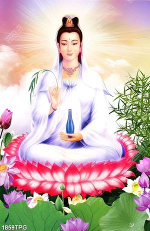 Tranh Phật Bà chất lượng cao in kính đẹp