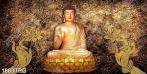 Tranh Phật A Di Đà nền phù điêu mạ vàng đẹp