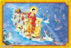 Tranh Tây Phương Tam Thánh đẹp nhất hiện nay