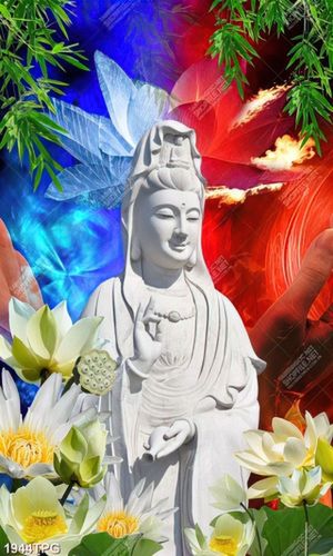 Tranh Phật Quan Âm file psd chất lượng
