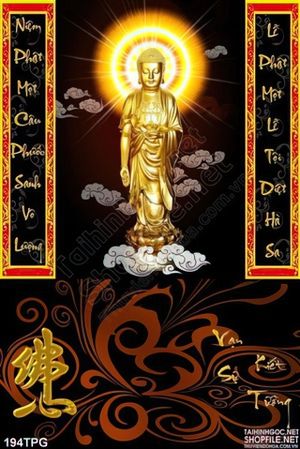 Tranh phật giáo in lịch trang trí