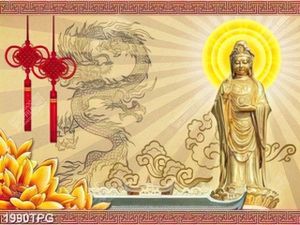 Tranh tượng Phật Quan Âm file psd