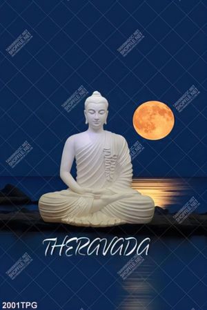 Tranh tượng Phật và ánh trăng đẹp