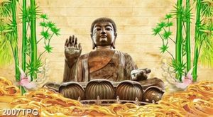 Tranh Phật A Di Đà nền tre đẹp nhất