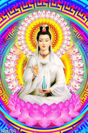 Tranh Phật Bà Quan Âm đẹp độc đáo