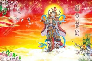 Tranh Bồ Tát Vệ Đà file psd