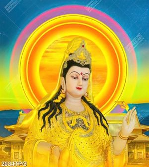 Tranh Phật Bà và chùa đẹp