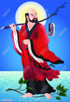 Tranh Tổ Sư Đạt Ma file vector chất lượng cao