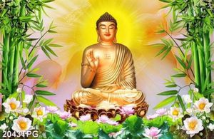 Tranh Phật A Di Đà đẹp chất lượng cao nền giả ngọc