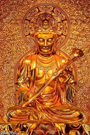 Tranh Bồ Tát điêu khắc mạ vàng đẹp