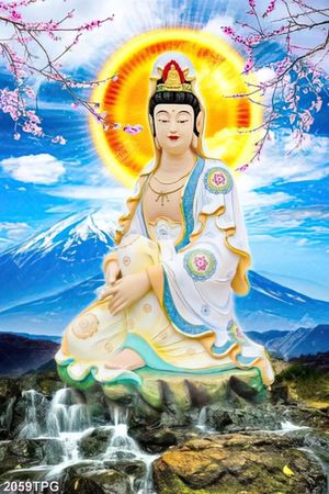Tranh Quan Thế Âm Bồ Tát siêu nét