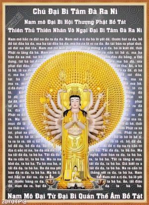 Tranh Chú Đại Bi Tâm Đà Ra Ni file psd