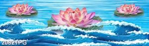 Tranh hoa Sen và sống nước chất lượng