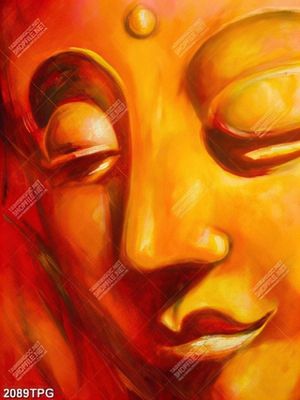 Tranh sơn dầu mặt Phật