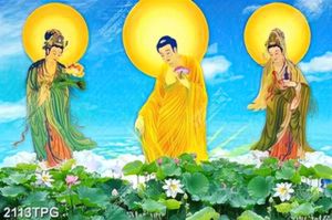 Tranh Tâm Thánh và hồ hoa Sen