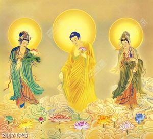Tranh Tam Thánh trên trời siêu nét