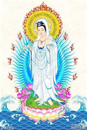 Tranh phật Quan Âm trang trí treo tường