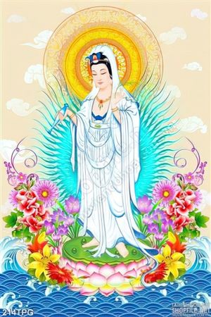 Tranh phật Quan Âm trang trí treo tường