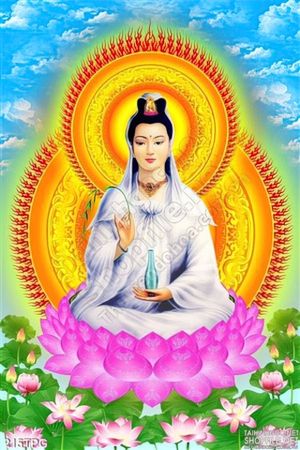 Tranh phật Quan Âm Bồ tát in lịch