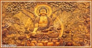 Tranh phù điêu Phật dưới cây bồ đề