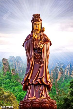 Tranh Quan Âm mạ đồng đẹp