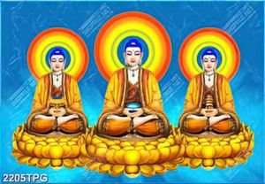 Tranh Tam Phật Dược Sư